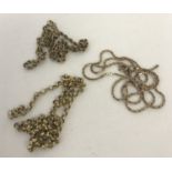 3 scrap 9ct gold necklaces. Total weight approx. 13g.