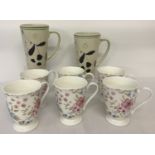 Brand New, Whittard of Chelsea, ex stock, set of 6 "Victoria Chintz" mugs.