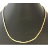 A 9ct gold serpentine style chain necklace. Tests as 9ct gold. Total weight approx. 12.7g.