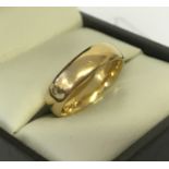 A 22ct gold wedding band. Approx. 4.4g. Size H ½. Fully hallmarked to inside of band.