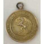 A gold medallion "The Lorimer Medal For Dog Racing" January 3rd 1920 Mr. Barclays Edinburgh Success.