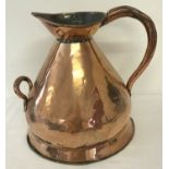 A large Victorian copper 4 gallon 2 handled haystack jug.