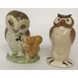 2 Beswick ceramic Owl figurines.