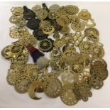 A collection of Victorian and vintage horse brasses.