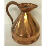 A large Victorian copper 4 gallon haystack jug with leaded VR stamp.
