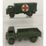 A Dinky Toys diecast Military Ambulance No. 626 together with a Military Army Wagon No. 623