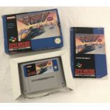 A boxed Super Nintendo SNES game F-Zero, PAL version.