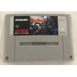 An unboxed Super Nintendo SNES games cartridge Castlevania IV, PAL Version.