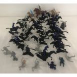 A collection of 33 plastic soldiers and horses, American civil war and cavalry figures by Dulcop.