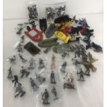 100+ vintage plastic sailors, marines, divers and dinghy's, 1:32 scale.