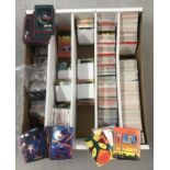 A quantity of assorted trading cards.