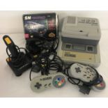 A 1992 SNES Super Nintendo Entertainment System with accessories.