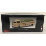 A boxed VW T1 Renntransporter "Bunker" by Schuco. 1:18 scale. In original unopened packaging.