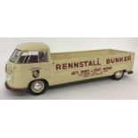 An unboxed 1:18 scale, VW T1 Langpritsche Rennstall Bunker by Premium Classixxs.