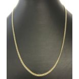 An 18ct yellow gold 17" curb chain.