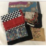 5 ladies vintage designer dress scarves to include 2 silk scarves by Liberty of London.