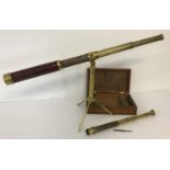 19th century 4 drawer Dolland, London refracting telescope with "The Pancratic Eye Tube" attachment.