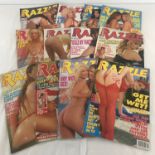 12 copies of Paul Raymond Publications "Razzle" adult erotic magazine.