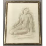 A framed and glazed signed nude sketch, signed and dated 1972.