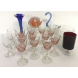 A collection of vintage glass items.
