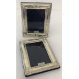 2 modern 925 silver photo frames, fully hallmarked to front.