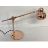 A new copper angle poise style desk lamp.