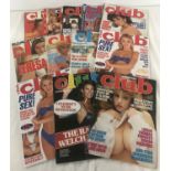 12 vintage issues of "Club International", adult erotic magazine.