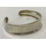 A 925 silver cuff bangle. Hallmarks to inside rim.