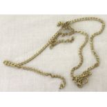 A 9ct gold broken curb chain necklace suitable for scrap.