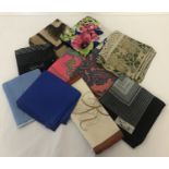 10 ladies vintage dress scarves, some designer. To inlcude 4 silk scarves.