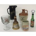 A collection of advertising and brewerana related items.
