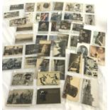A collection of 50 original WWI postcards to include comical and photographic.