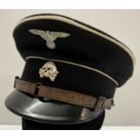 A German WWII style Allgemeine SS visor cap.