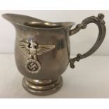 A WWII style S.A silver-plated cream jug.