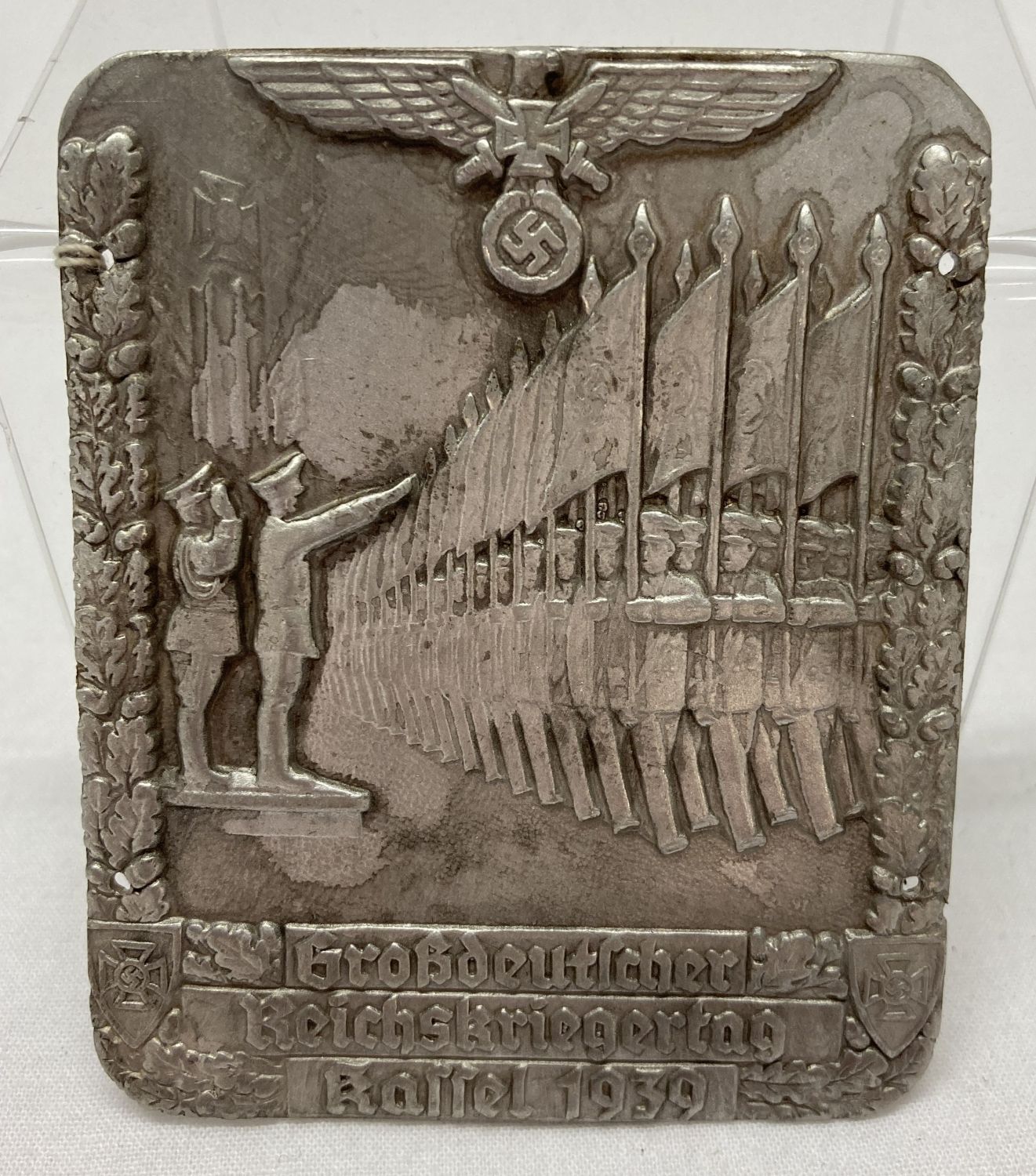 A WWII style German Army Veterans Plaque for attending a march in Kassel.