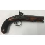 An antique percussion overcoat 20 bore pistol c 1835.