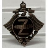 A WWI style Imperial German Zeppelin crew badge. Makers mark to reverse.