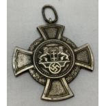 WWII style German Danzig police medal dedicated to "Kaserniete Polizei Ludwig Maier".