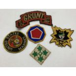 5 Vietnam War style embroidered cloth badges.