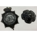 2 Devon & Cornwall constabulary helmet badges.