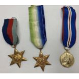 A WWII George VI Atlantic Star medal together with a WWII George VI 1939-1945 Star medal