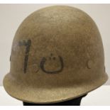 Golf war style Iraqi M80 helmet with interior liner straps.