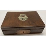 WWII style German "Ditty Box" with Eagle badge fixed to lid.