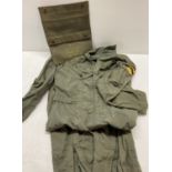 Vietnam war interest 1st Air Cav helicopter crew flight suit and documents wallet.