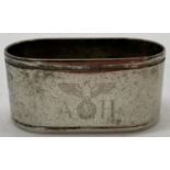 German WWII style Adolf Hitler napkin ring. Mass produced and used where ever he dined.