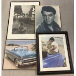 4 framed and glazed 1950's themed prints.