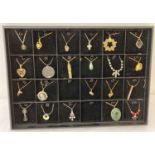 A collection of 22 costume jewellery necklaces in varying styles and designs. Some stone set.