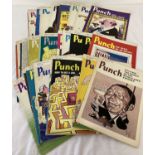 34 copies of "Punch" magazine, dating from 1970 & 71.