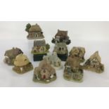 A collection of 9 Lilliput Lane figurines (some a/f) together with 2 others.