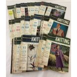 57 copies of vintage "Modern Knitting" magazine, dating from 1959-62.